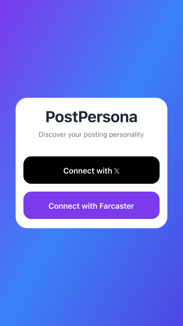 Your Posting Personality - Farcaster Mini Apps screenshot